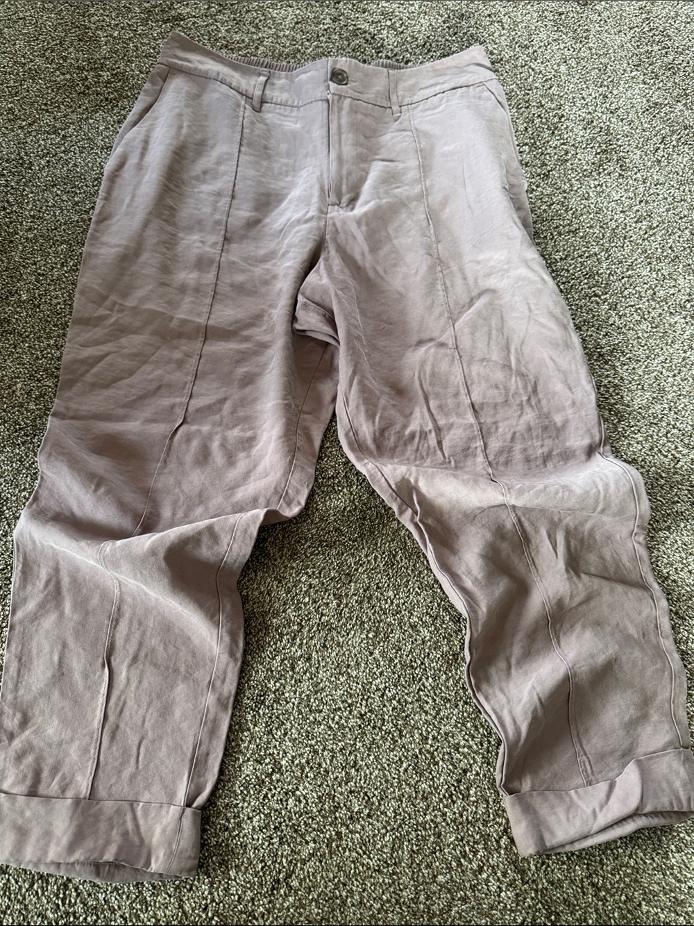 Women’s Casual Linen-Blend Pants in Light Taupe